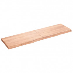 Blat do stołu, jasnobrązowy, 180x50x(2-6)cm, lite drewno dębowe