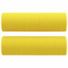 2-osobowa sofa z poduszkami, jasnożółta, 120 cm, tkanina