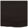 Blat stołu, ciemnobrązowy, 60x60x(2-4) cm, lite drewno dębowe