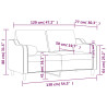 2-osobowa sofa z poduszkami, jasnożółta, 120 cm, tkanina