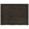 Blat stołu, ciemnobrązowy, 80x60x(2-4) cm, lite drewno dębowe