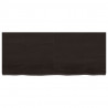 Blat stołu, ciemnobrązowy, 120x50x(2-6) cm, lite drewno dębowe