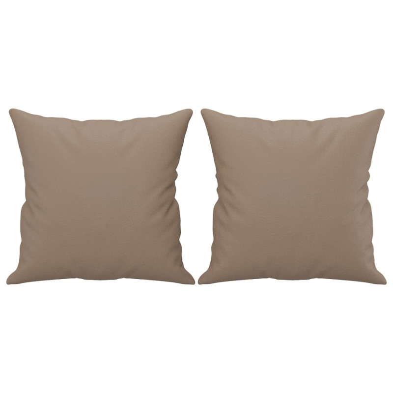 2-osobowa sofa z poduszkami, cappuccino, 120 cm, sztuczna skóra