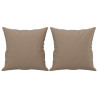 2-osobowa sofa z poduszkami, cappuccino, 120 cm, sztuczna skóra