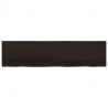 Blat stołu, ciemnobrązowy, 200x50x(2-6) cm, lite drewno dębowe