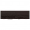 Blat stołu, ciemnobrązowy, 200x60x(2-6) cm, lite drewno dębowe