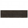 Blat stołu, ciemnobrązowy, 220x60x(2-4) cm, lite drewno dębowe
