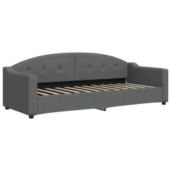 Sofa z funkcją spania, ciemnoszara, 80x200 cm, obita tkaniną