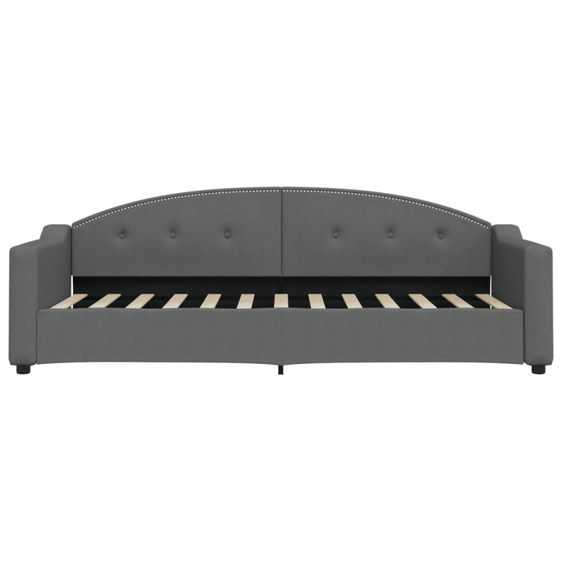 Sofa z funkcją spania, ciemnoszara, 80x200 cm, obita tkaniną