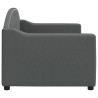 Sofa z funkcją spania, ciemnoszara, 80x200 cm, obita tkaniną