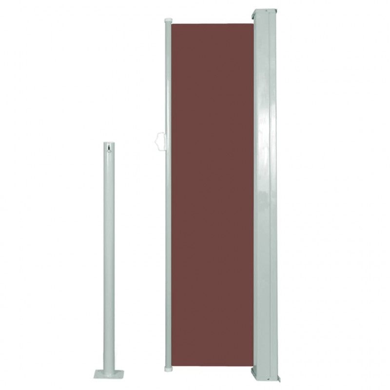 Zwijana markiza boczna, 120 x 300 cm, brązowa