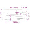 3-osobowa sofa z poduszkami, czarna, 180 cm, aksamit