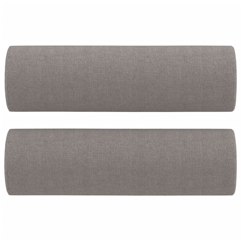 2-osobowa sofa z poduszkami, taupe, 140 cm, tkanina