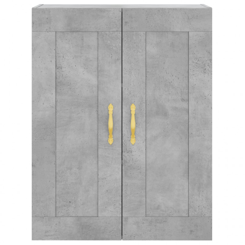 Witrynka, szarość betonu 69,5x34x180 cm materiał drewnopochodny