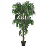 Sztuczne drzewko mango, 600 liści, 150 cm, zielone