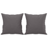2-osobowa sofa z poduszkami, szara, 140 cm, sztuczna skóra