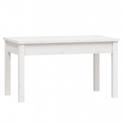 Ławka ogrodowa, biała, 80x44x45 cm, lite drewno sosnowe