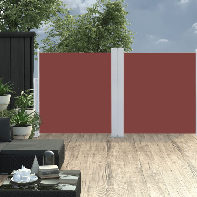 Zwijana markiza boczna, brązowa, 120 x 600 cm