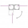 Zwijana markiza boczna, czerwona, 120 x 600 cm