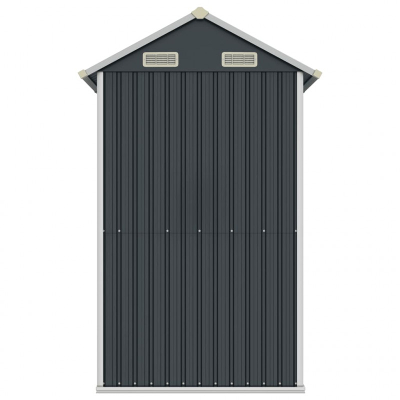 Szopa ogrodowa, antracytowa, 192x152,5x237cm stal galwanizowana