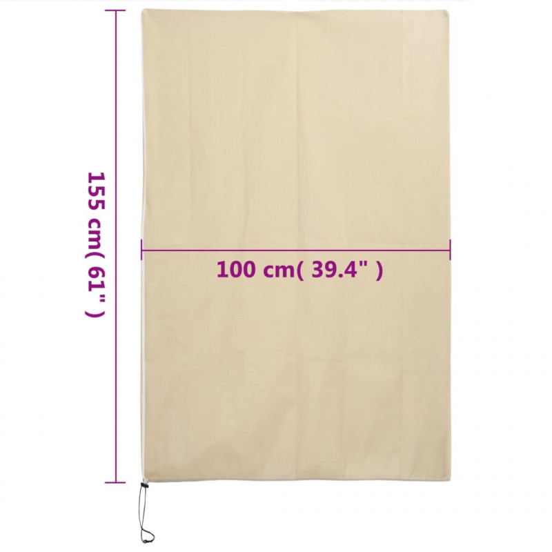 Kaptury ochronne na rośliny, suwak, 2 szt., 70 g/m², 1x1,55 m