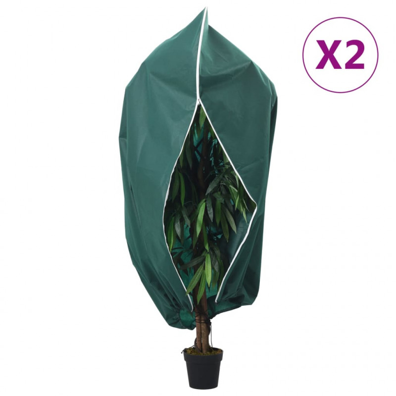 Kaptury ochronne z suwakami, 2 szt., 70 g/m², 1,2x1,8 m