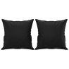 2-osobowa sofa z poduszkami, czarna, 120 cm, sztuczna skóra