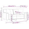 2-osobowa sofa z poduszkami, czarna, 120 cm, sztuczna skóra