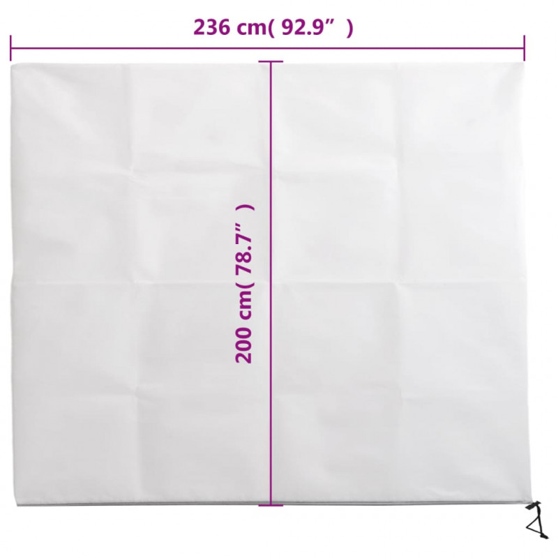 Kaptury ochronne z suwakiem, 4 szt., 70 g/m² 2,36x2 m