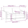 2-osobowa sofa z poduszkami, czarna, 140 cm, tkanina