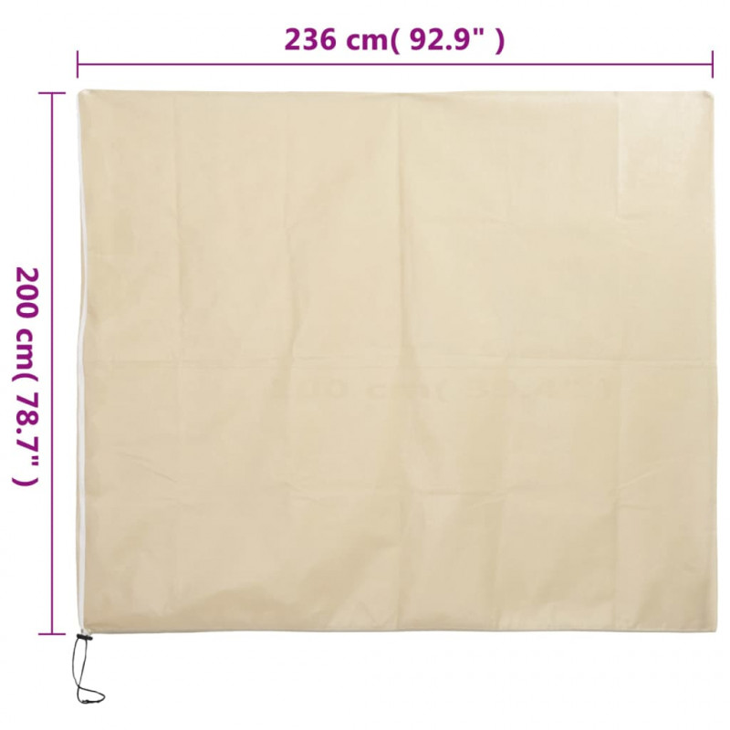 Kaptury ochronne z suwakiem, 10 szt., 70 g/m² 2,36x2 m