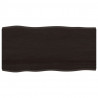 Blat ciemnobrązowy 100x50x(2-4) cm drewno z naturalną krawędzią