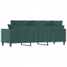 Sofa 3-osobowa, ciemnozielony, 180 cm, obita aksamitem