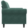Sofa 2-osobowa, ciemnozielona, 120 cm, tapicerowana aksamitem
