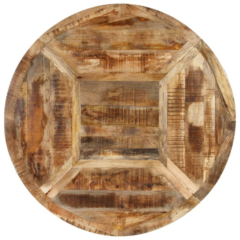 Stół do jadalni, Ø150x76 cm, surowe drewno mango