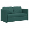 Sofa podłogowa 2-w-1, ciemnozielona, 112x174x55 cm, tkanina