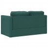 Sofa podłogowa 2-w-1, ciemnozielona, 112x174x55 cm, tkanina