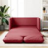 Sofa podłogowa 2-w-1, kolor wina, 112x174x55 cm, sztuczna skóra