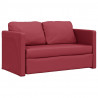 Sofa podłogowa 2-w-1, kolor wina, 112x174x55 cm, sztuczna skóra