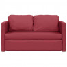 Sofa podłogowa 2-w-1, kolor wina, 112x174x55 cm, sztuczna skóra