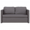 Sofa podłogowa 2-w-1, szara, 112x174x55 cm, sztuczna skóra