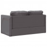 Sofa podłogowa 2-w-1, szara, 112x174x55 cm, sztuczna skóra