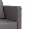 Sofa podłogowa 2-w-1, szara, 112x174x55 cm, sztuczna skóra