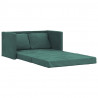 Sofa podłogowa 2-w-1, ciemnozielona, 122x204x55 cm, aksamit