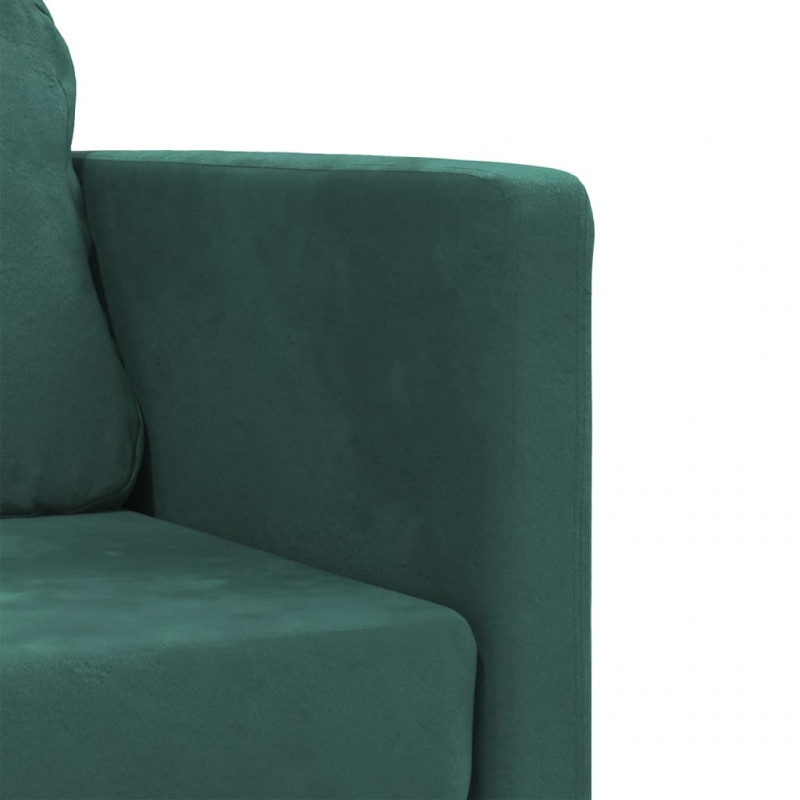 Sofa podłogowa 2-w-1, ciemnozielona, 122x204x55 cm, aksamit