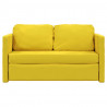 Sofa podłogowa 2-w-1, ciemnożółta, 122x204x55 cm, aksamit