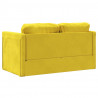 Sofa podłogowa 2-w-1, ciemnożółta, 122x204x55 cm, aksamit