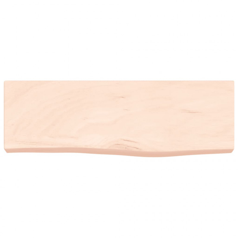 Półka, 60x20x6 cm, surowe lite drewno dębowe