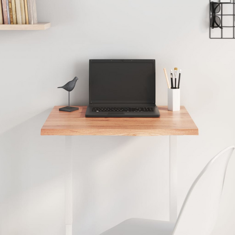 Blat do stołu, jasnobrązowy, 60x40x2 cm, lite drewno dębowe