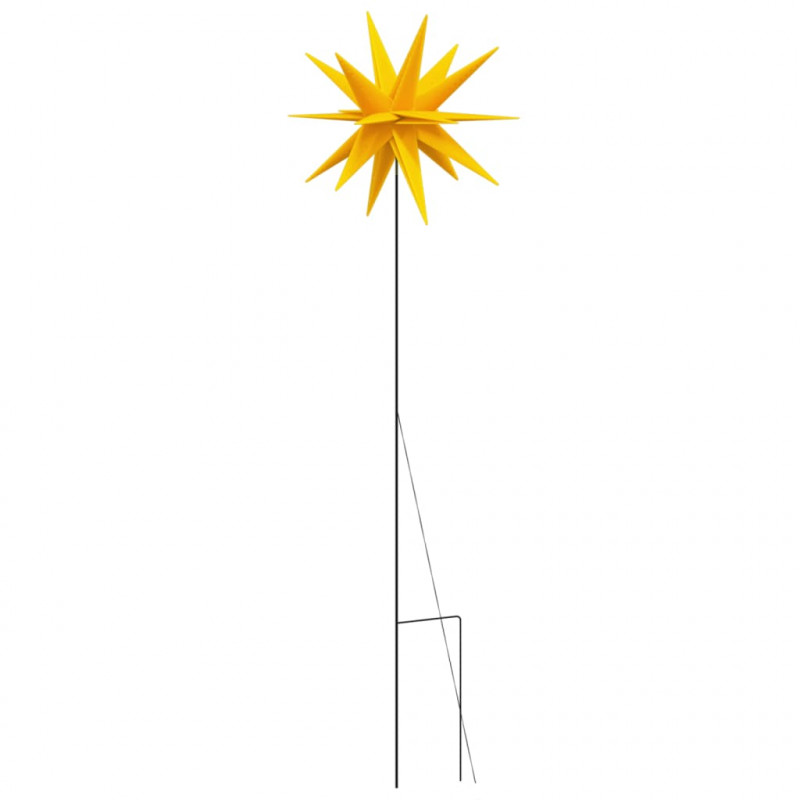Ozdoby świetlne LED z prętami, składane 3 szt., żółte, 57 cm